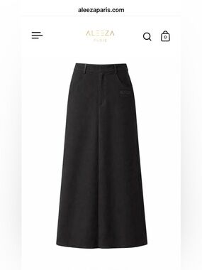 Aleeza Paris Black Maxi Skirt